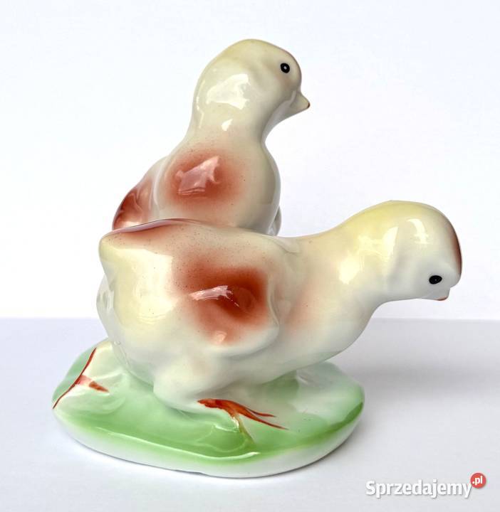 Para kurczaków figurka z porcelany Rumunia retro Kraków