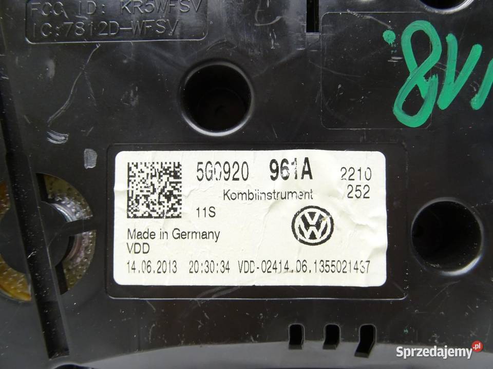 LICZNIK ZEGARY ZEGAR 5G0920961A 20 TDI VW GOLF sprzedam