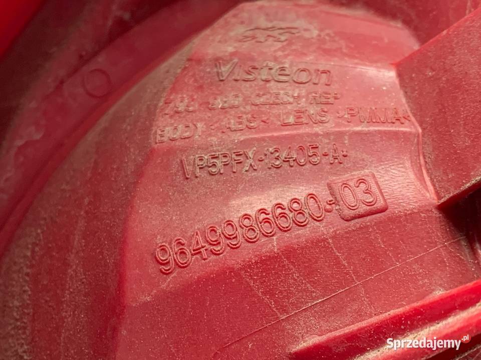 LAMPA LEWY TYŁ PEUGEOT 207 9649986680 Hatchback osobowe