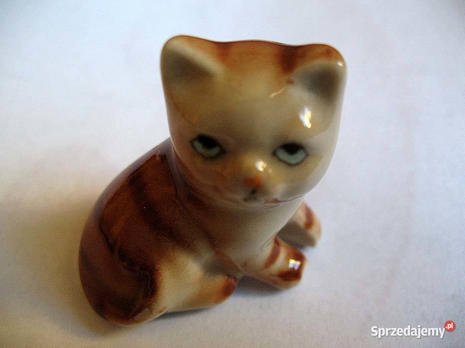 Kot rudy uroczy kotek Figurka porcelana 35 x 35 Siedlce