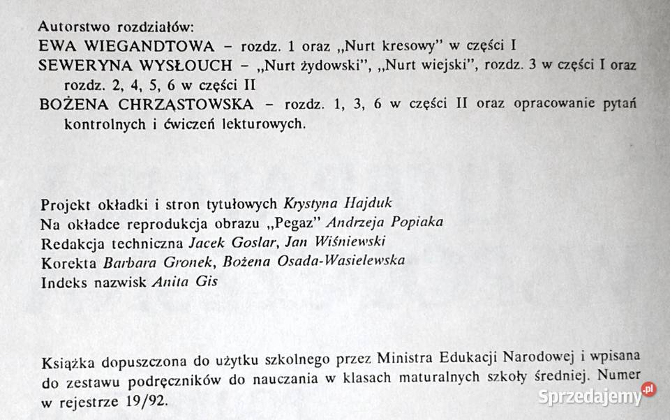 Literatura współczesna Podręcznik klas Chełm sprzedam