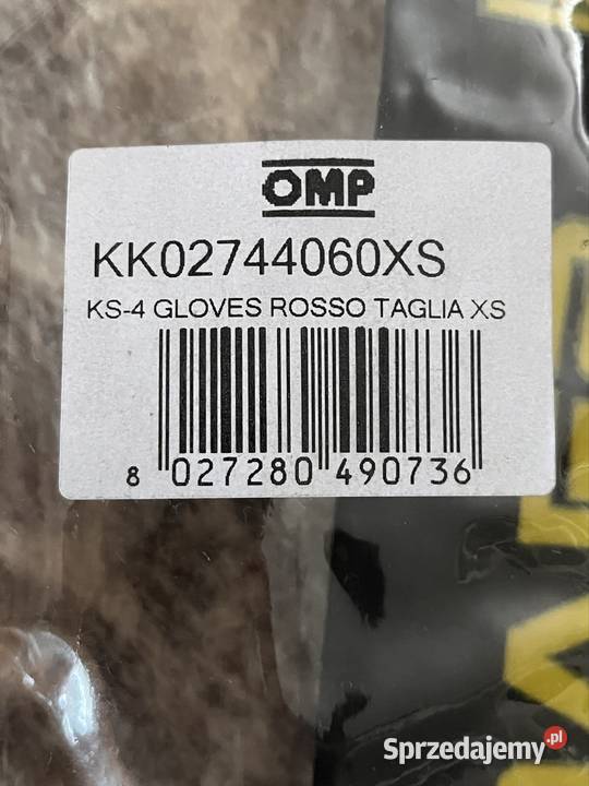 Rękawice kartingowe OMP KS4 rozmiar XS Białystok sprzedam