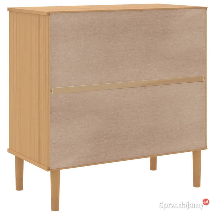 Szafka SENJA imitacja rattanu brązowa 80x40x80