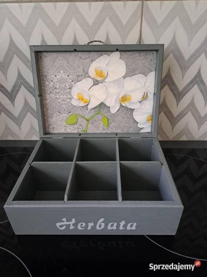 Herbaciarka orchidea szary grafit decoupage Kędzierzyn-Koźle