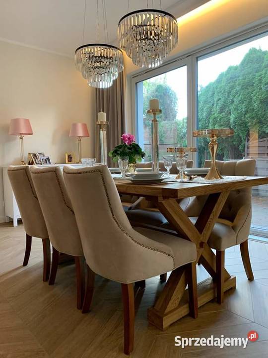 Stół dębowy rozkładany delikatnie szczotkowany Sopot