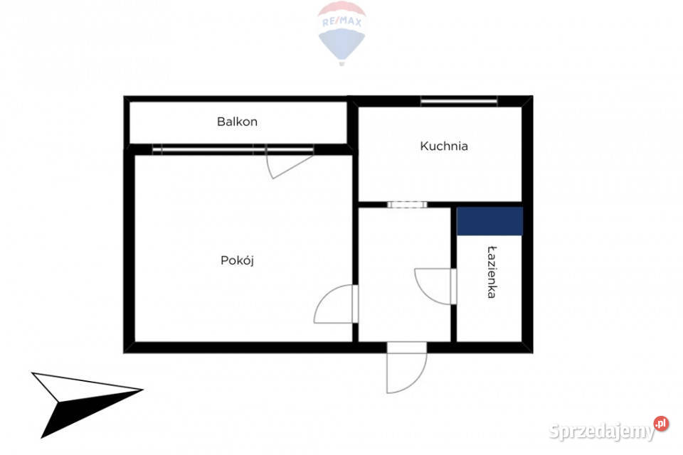 Kawalerka z balkonem i widokiem Łódź Chojny