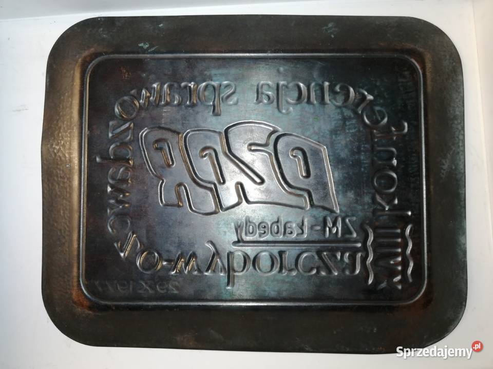 Miedziana pamiątkowa taca PZPR PRL lata 70te ZM Kraków sprzedam