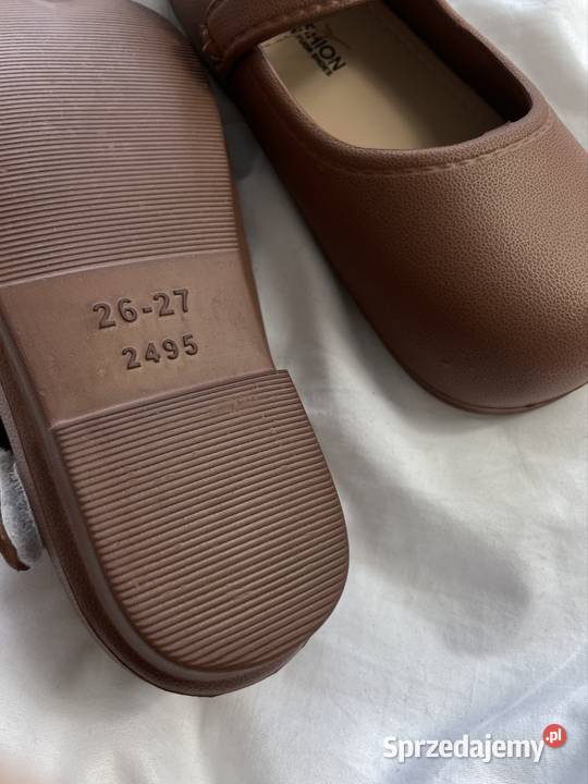 Baleriny dziewczęce r26 17 nowe brązowe Rozmiar 26 Dla Dziecka pomorskie