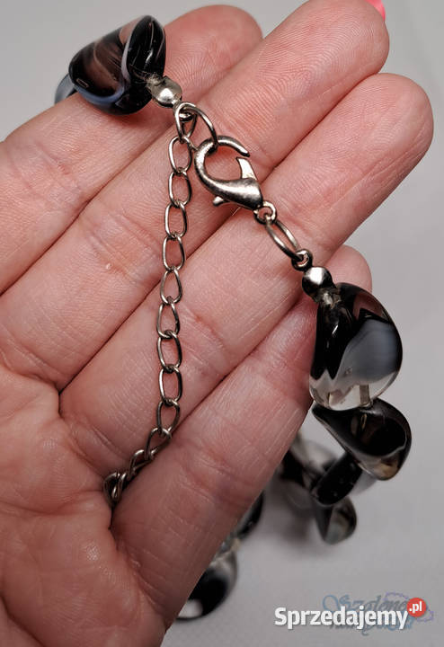 Naszyjnik z przezroczystymi koralikami z Warszawa