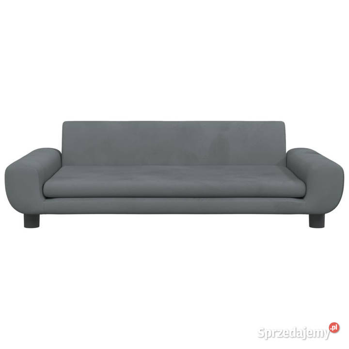 Sofa dzieci ciemnoszara 100x54x33 aksamit Warszawa sprzedam