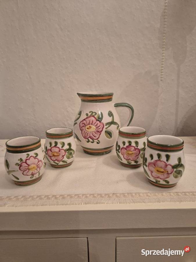 Włoski komplet ceramiczny ręcznie malowanylata Pozostałe Jugów