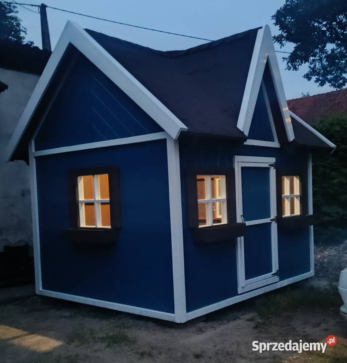 Duży domek ogrodowy dzieci styl skandynawski 2 lata+ Pasłęk