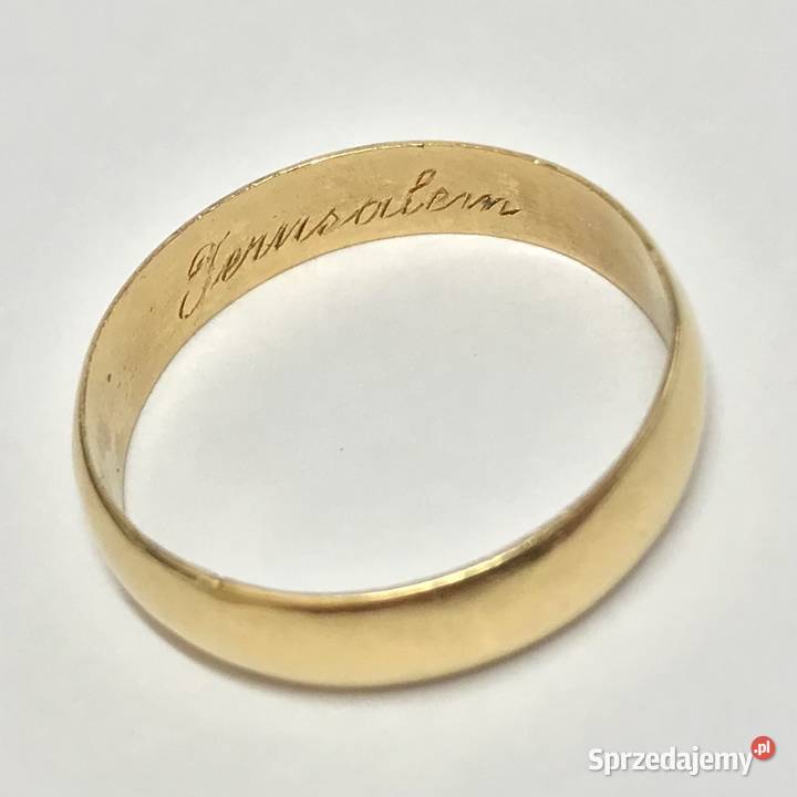 Złota OBRĄCZKA damska 750 18K Jerusalem PIĘKNA złote mazowieckie Warszawa