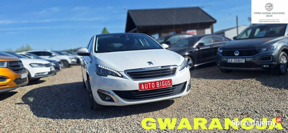 Peugeot 308 Ledy xsenon navi panorama biała biały Lębork