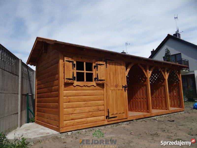 Duży domek z zamykaną drewutnią Hubert domek Piła Pierwsza