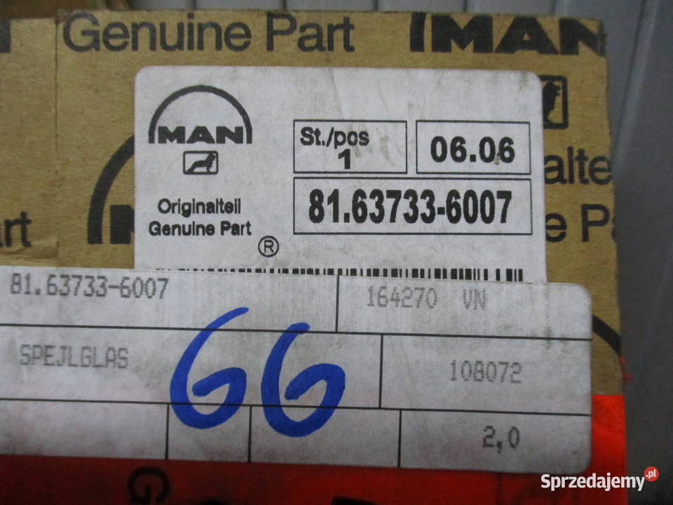 Szkło lusterka zewnętrznego podgrzewane Man Mogilno