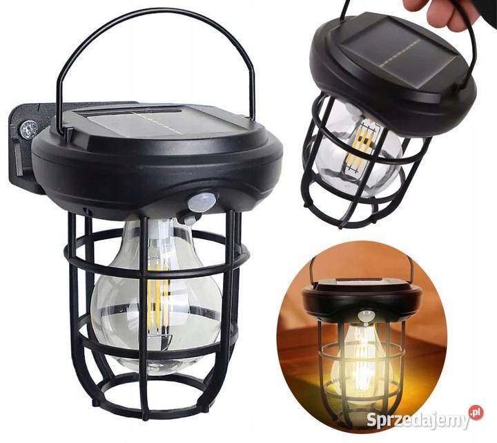 lampa vintage lampion kinkiet solarny loft retro Jasło