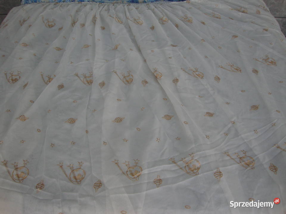 Zasłona ecru złoty motyw taśma 240 x 360 Wyposażenie wnętrz podlaskie Łomża sprzedam