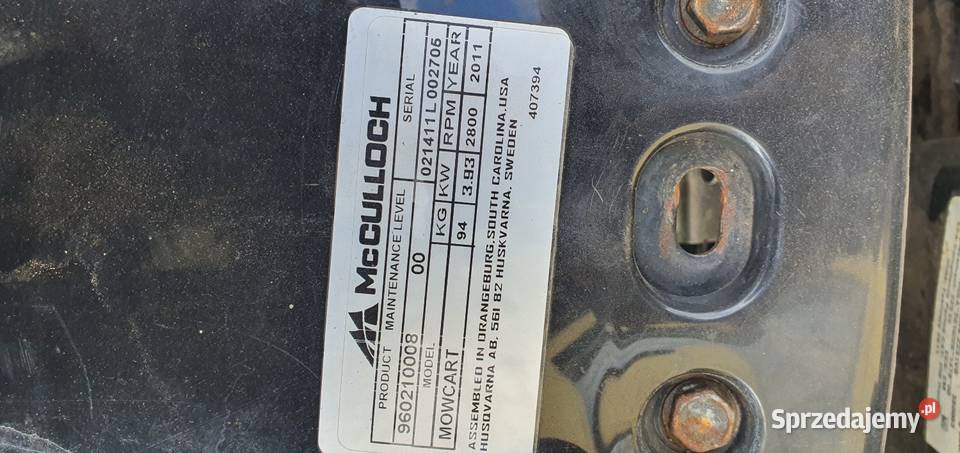 Traktorki kosiarki macculloch Wschowa