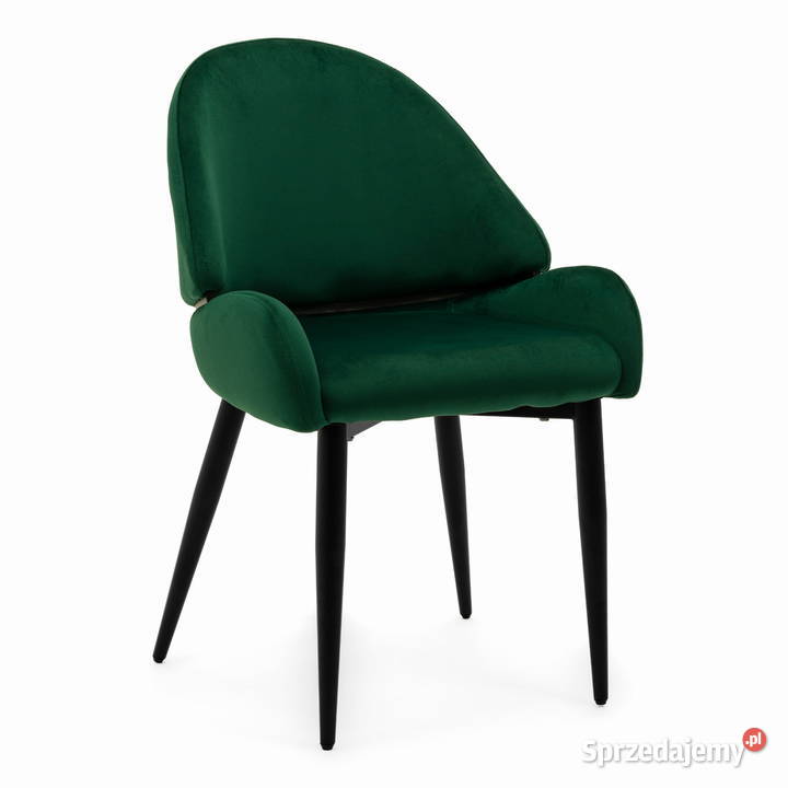 Krzesło Tapicerowane Bergamo Butelkowa Zieleń Tarchały Małe