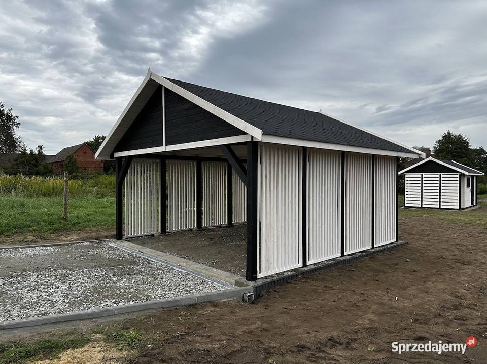 Wiata samochodowa z gontem c24 drewniana Częstochowa