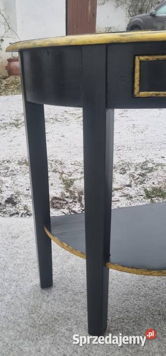Konsola stolik czarno zlote Kamieniec Ząbkowicki