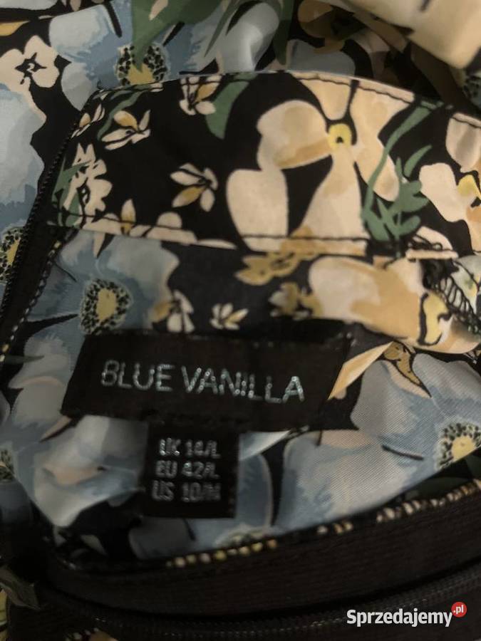 Blue Vanilla sukienka modny wzór kwiaty floral zielony zachodniopomorskie Choszczno
