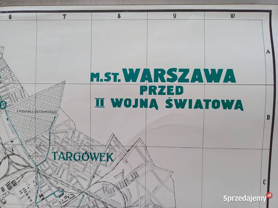Plan MST WARSZAWY PRZED II WOJNĄ ŚWIATOWĄ Warszawa