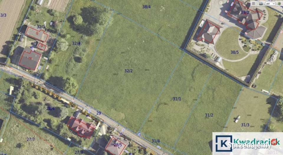 Działka na sprzedaż 1551m2 Jasło Gądki podkarpackie