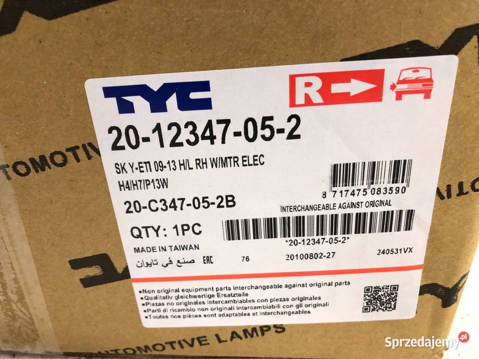 SKODA YETI 5L 092009092013 Reflektor Lampa przód Części samochodowe