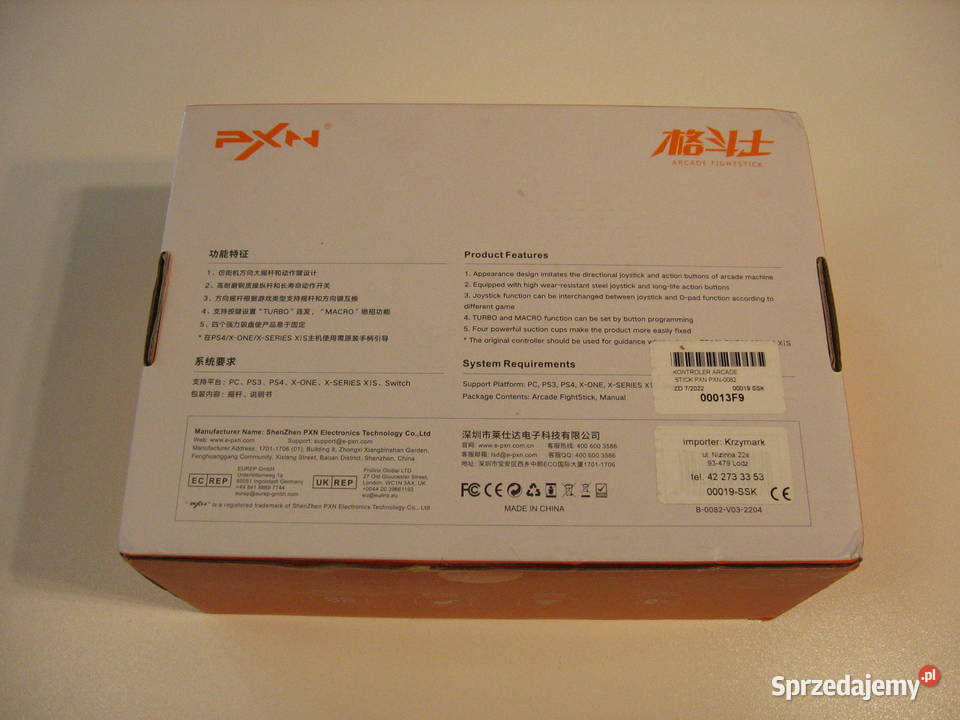 Kontroler Pad Joystick ARCADE STICK PXN PXN0082 sprzedam