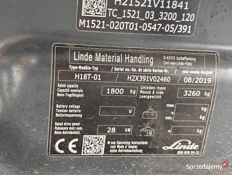 Wózek Linde H18T01 Evo Triplex 52m 2019r Sandomierz