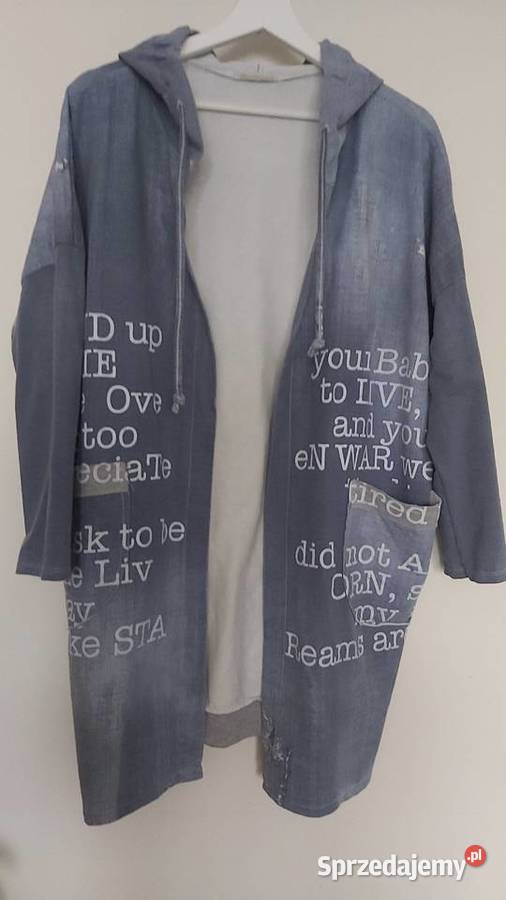 Kardigan bluza z kapturem rozmiar L
