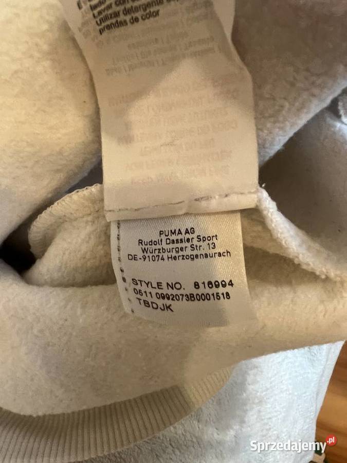 Bluza sweter z kapturem biała PUMA Moda i Styl Jasło sprzedam