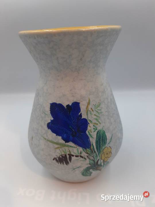 Ręcznie malowany wazonik z kwiatowym motywem Porcelana i szkło Inowrocław sprzedam