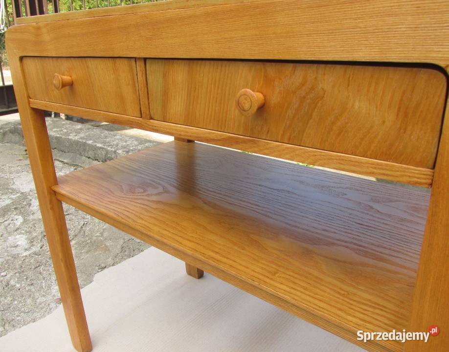 Stolik PRL 640b 1960 jesion renowacji Białystok