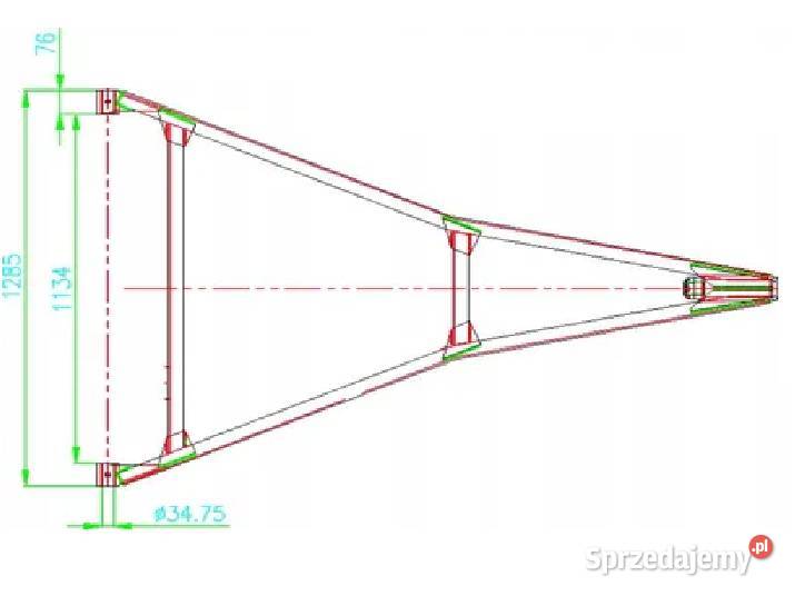 Dyszel zaczep przyczepy rolniczej typ D50 D55 nieuszkodzony Przyczepy rolnicze Snopków