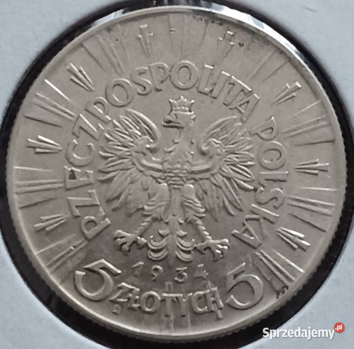 5 J Piłsudski 1934 r 1 orzeł urzędowy Super Numizmatyka Konin