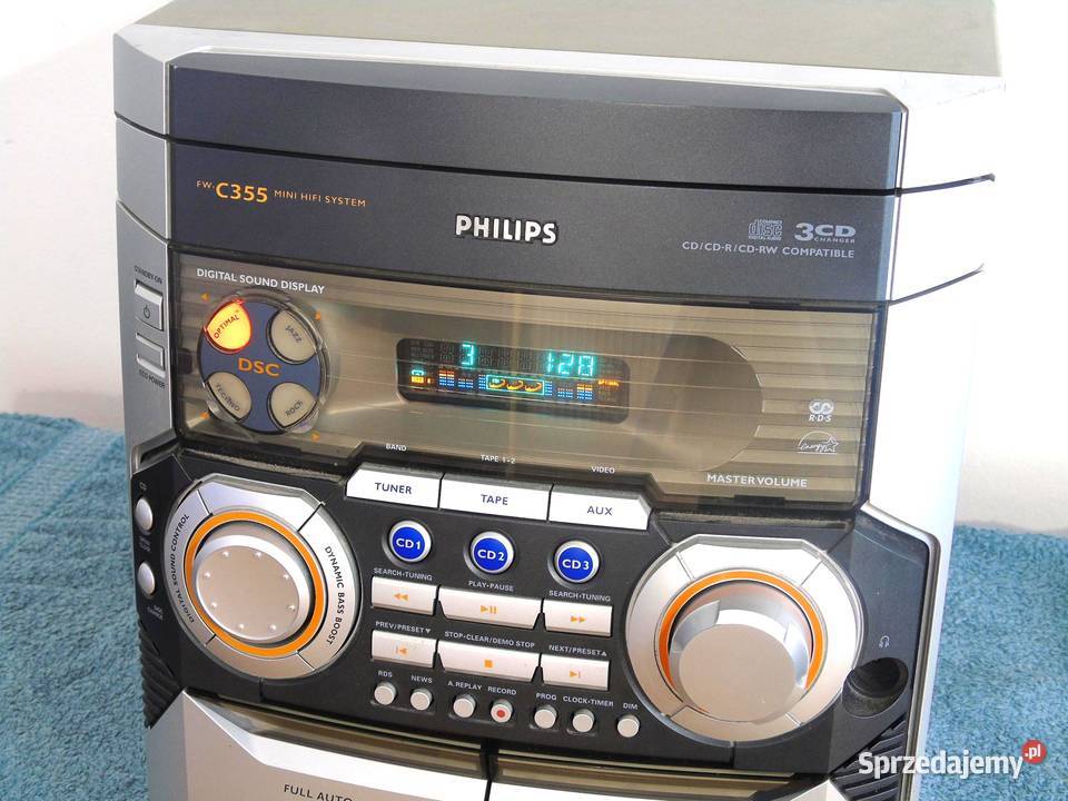 Wieża Philips FWC355 CD AUX RDS magnetofon podkarpackie Jasło
