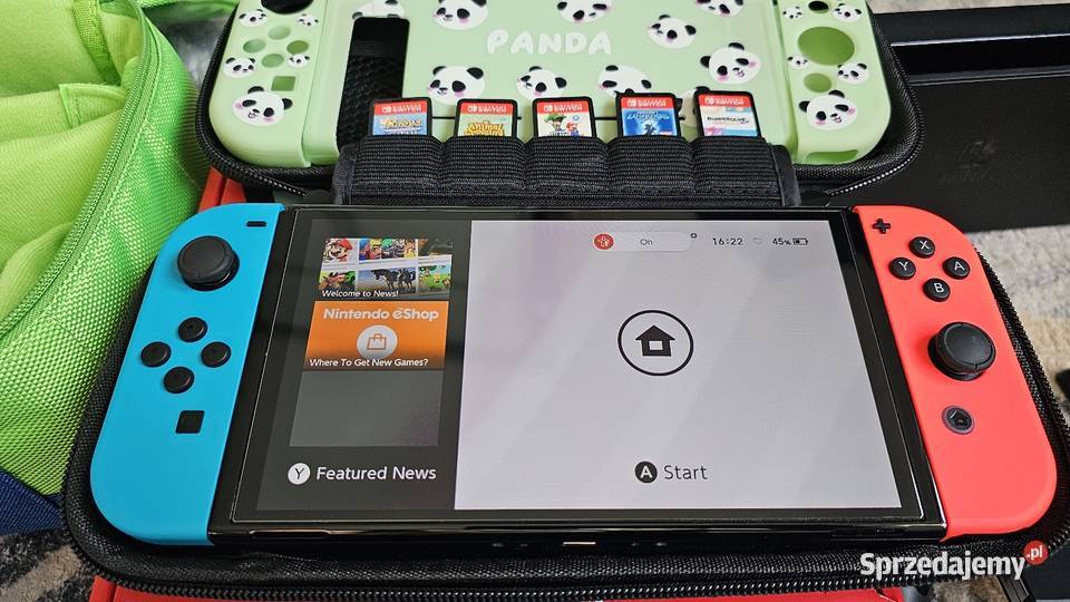 Nintendo Switch OLED mega zestaw Łask