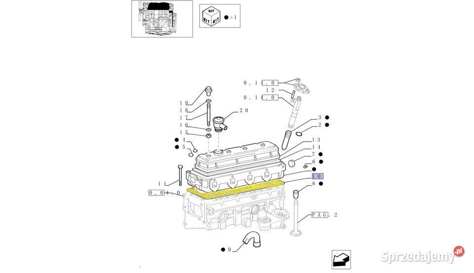 Uszczelka głowicy silnika Case Fiat Ford Holland Białystok
