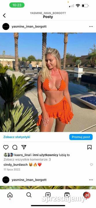stoje komplety bikini recznie robione biały pomorskie