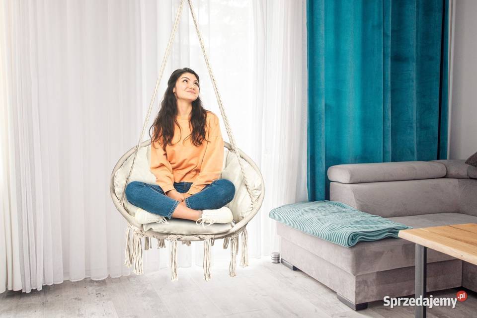 Ażurowa huśtawka ogrodowa fotel wiszący z wielkopolskie Poznań