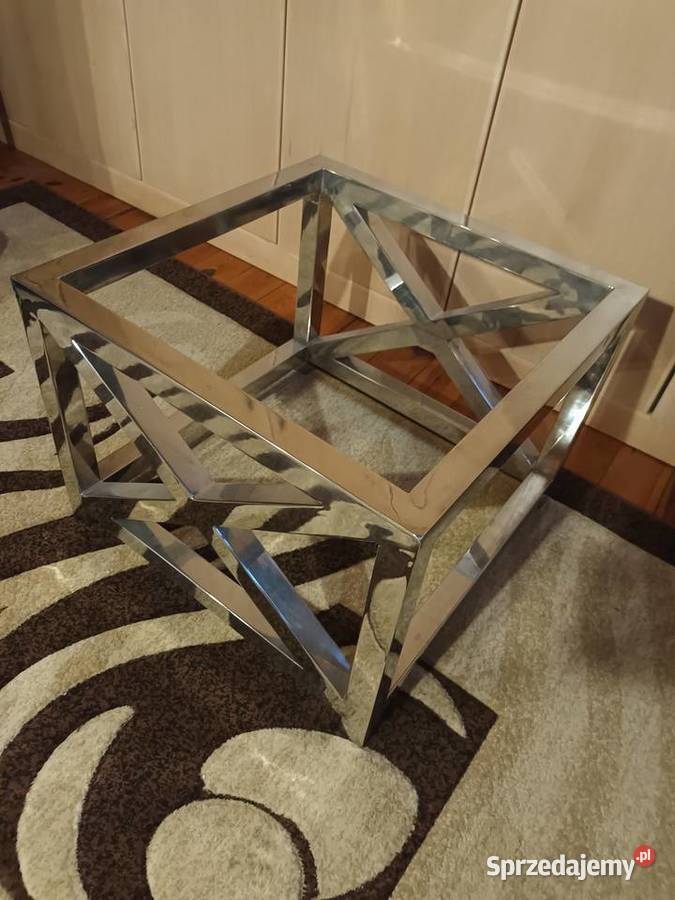 Stelaż pod stolik kawowy glamour stal nierdzewna 45cm