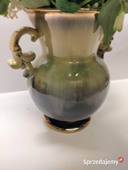 Wazon ceramika szkliwienie naciekowe unikat Gniezno