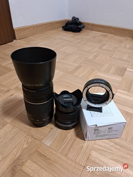 Sprzedaż obiektywu cannon Rf 1855 mm i EF75300 mazowieckie Warszawa sprzedam
