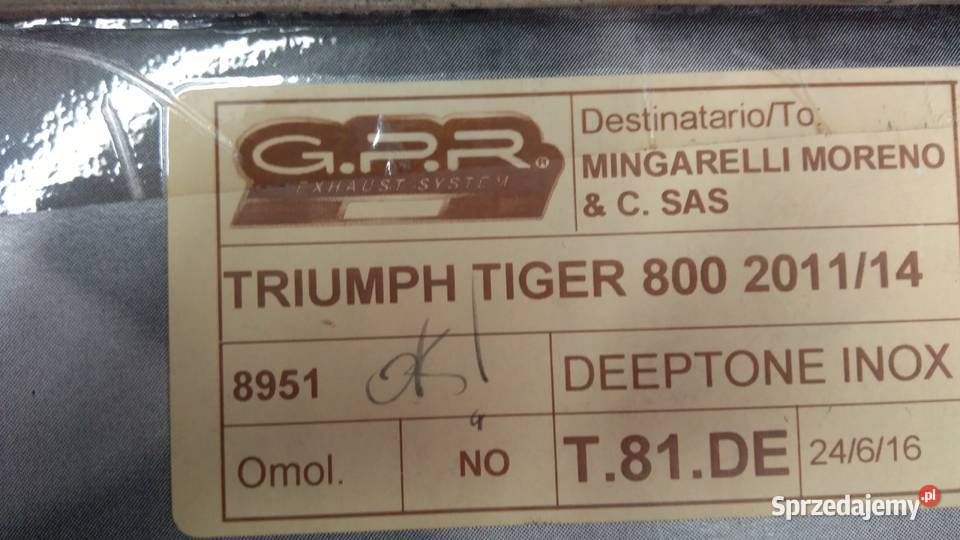 Tłumik Wydech GPR TRIUMPH TIGER 800 1116 Bielsk Podlaski