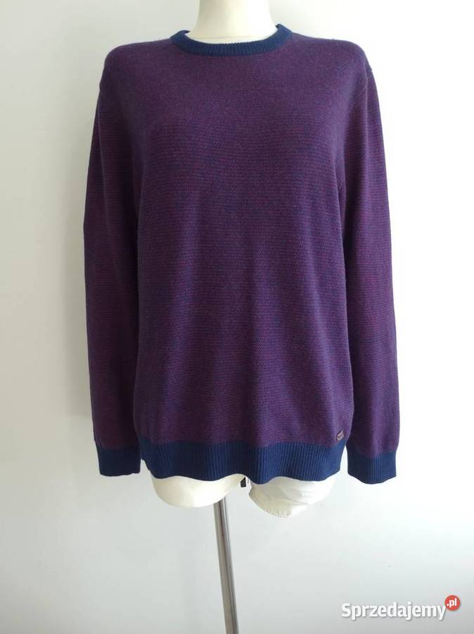 Sweter Wełniany 80 Wełna Merino Ciepły Crew Neck podlaskie Łomża