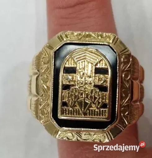 Złoty sygnet męski 585 19 5 GRAM R25 złoto Szprotawa sprzedam