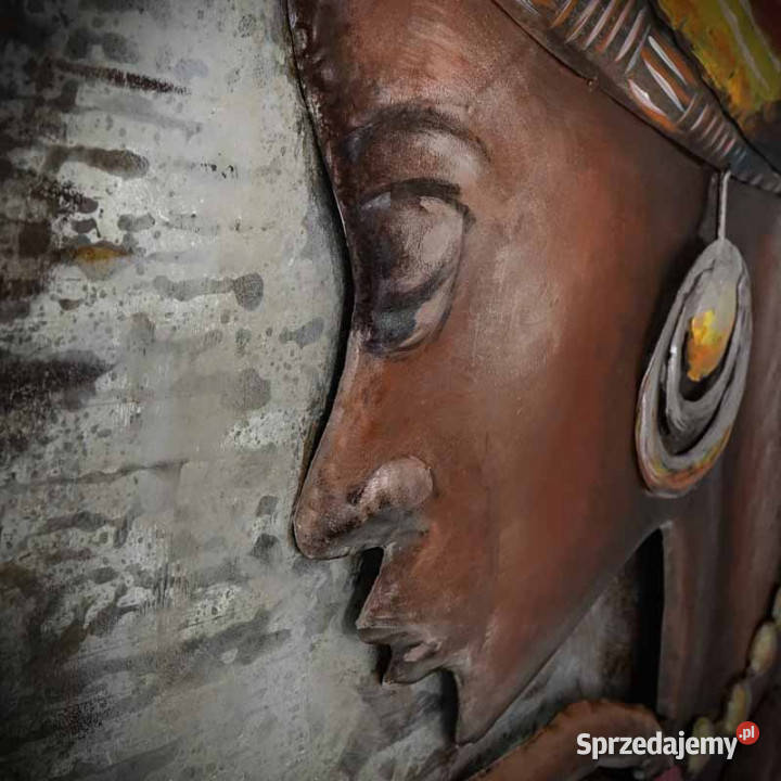 Obraz metalowy 3D LOFT LADY AFRYKA 80x120 inny kolor Chmielnik